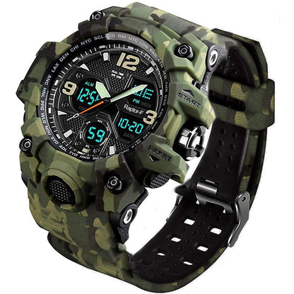 Reloj Hombre Raptor-f Militar Doble Esfera 50 Mts Agua Bkm