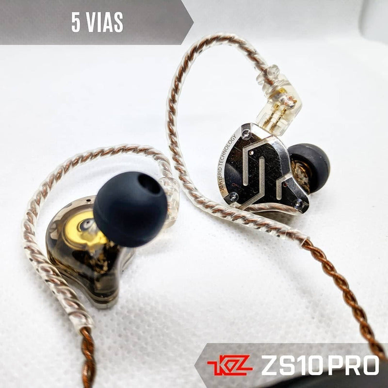 Kz Zs10 Pro Audífonos Monitor 10 Drivers Sin Mic